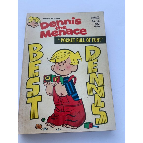 Dennis The Menace Comic Book No.16 "Pocket Full Of Fun!" 1972 Edition By Hank Ke - Picture 1 of 12